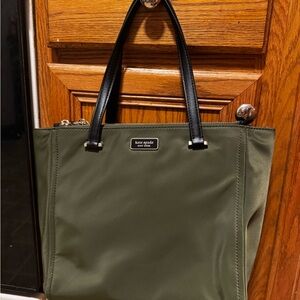 Kate Spade Olive Green Nylon Medium Satchel NWT